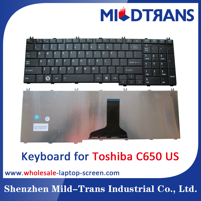 Новый оригинальный Alibaba лучшим поставщиком клавиатуры ноутбука Toshiba США Язык C650