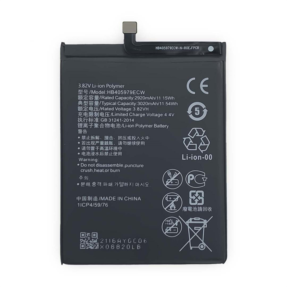 Pour Huawei Honor 8s Y5 2019 Remplacement de la batterie HB405979ECW 3020MAH Batterie