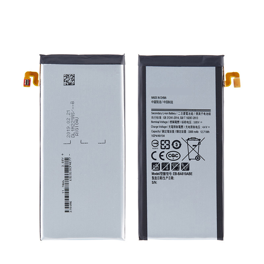 Para Samsung Galaxy A8 A810 2016 Reemplazo de la batería del teléfono celular EB-BA810ABE 3300 MAH 3.85V