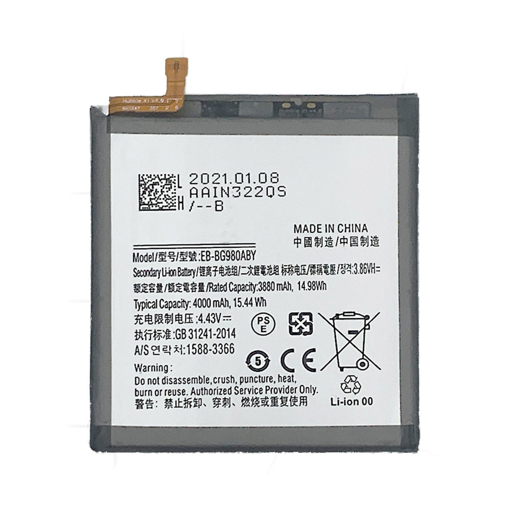 Para Samsung Galaxy S20 G980 3800MAH EB-BG980ABY Bateria de substituição de bateria de bateria de li-íon
