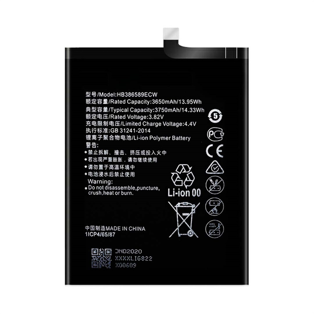 HB386589ECW 3650MAH Li-ion Batterie pour Huawei Honor Batterie de téléphone portable Honor 8c