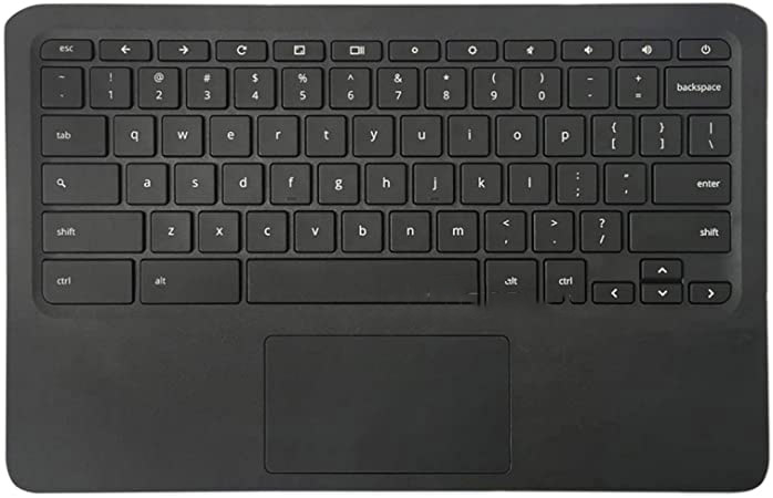 HP Chromebook 11 G6 EE L14921-001 용 터치 패드 어셈블리 대체 부품이있는 노트북 블랙 팜 테스트 대문자