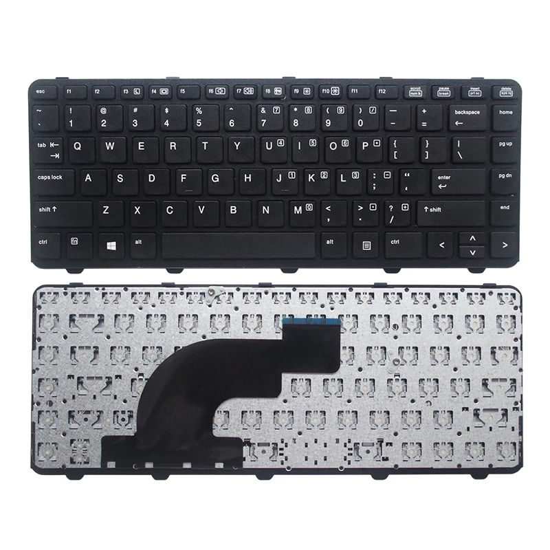 Laptop-Tastatur für HP ProBook 640 G1 645 G1 Black US-Layout 738688-001 736653-001 V139426BS1 mit Rahmen