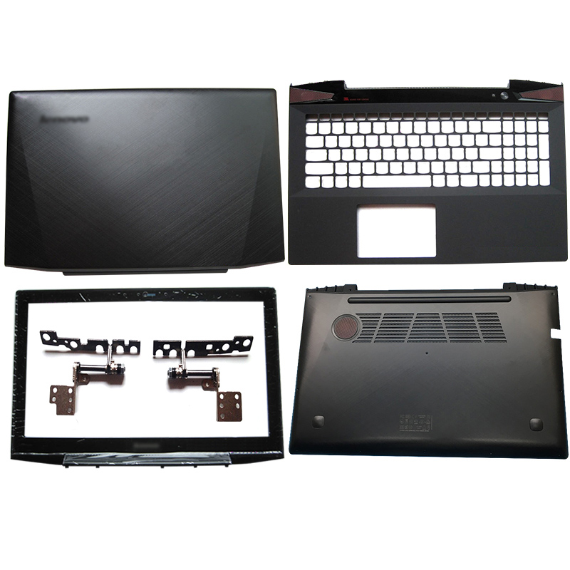 Laptop LCD الغلاف الخلفي / الحافة الأمامية / مفصلات / palmrest / القضية أسفل لينوفو Y50 Y50-70 غير اللمس AM14R000400 مع اللمس AM14R000300