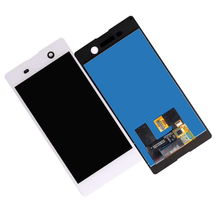 LCD Dokunmatik Ekran Digitizer Cep Telefonu Montaj Sony M5 Için Çift E5663 Ekran Ekran Beyaz