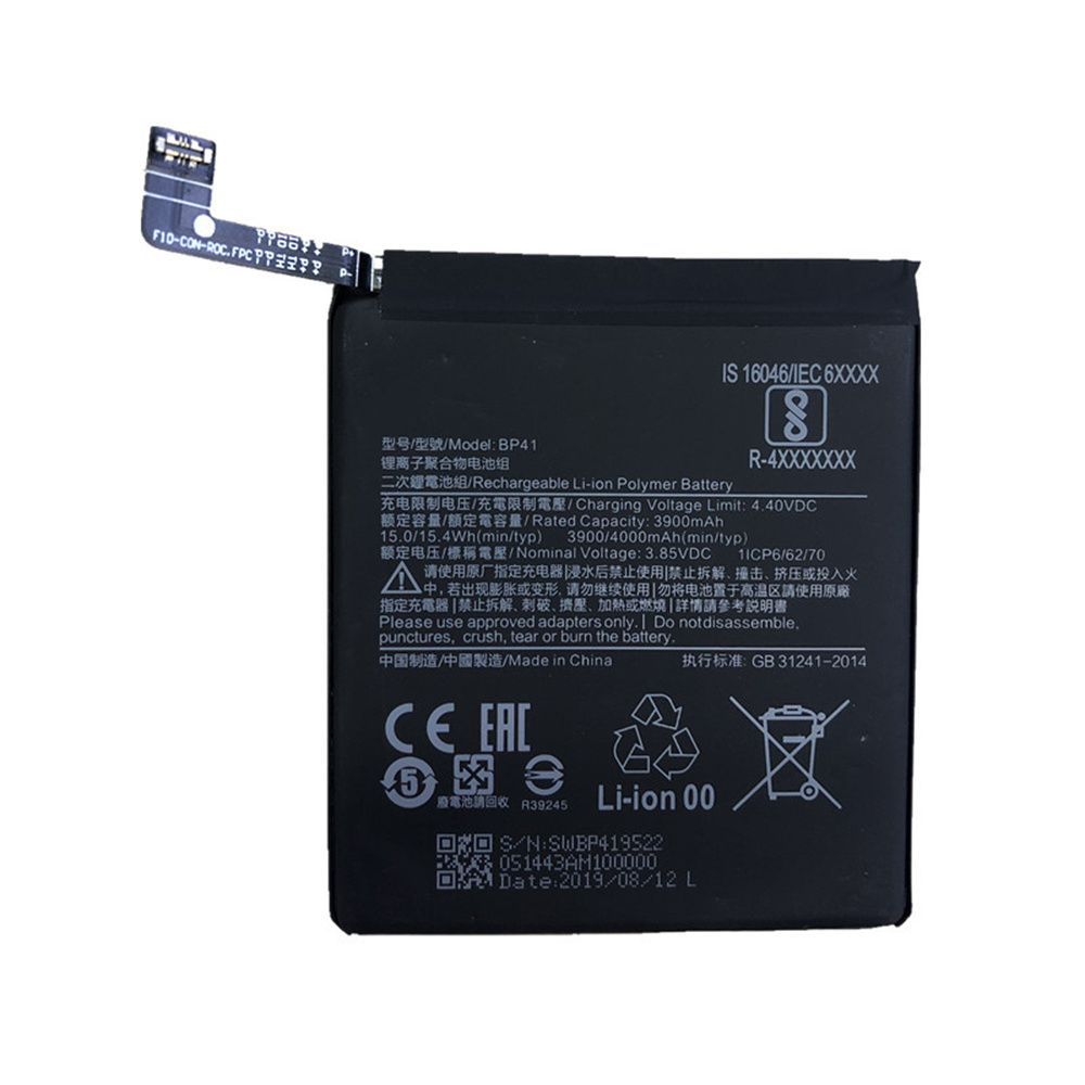 Batteria agli ioni di litio per Xiaomi Redmi Pro BP41 3.85v 4000mAh Sostituzione della batteria del telefono cellulare