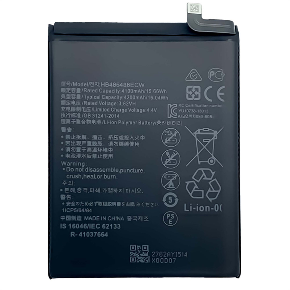 Huawei Mate 20 Pro 배터리 교체 용 휴대 전화 4200mAh HB486486ECW 배터리