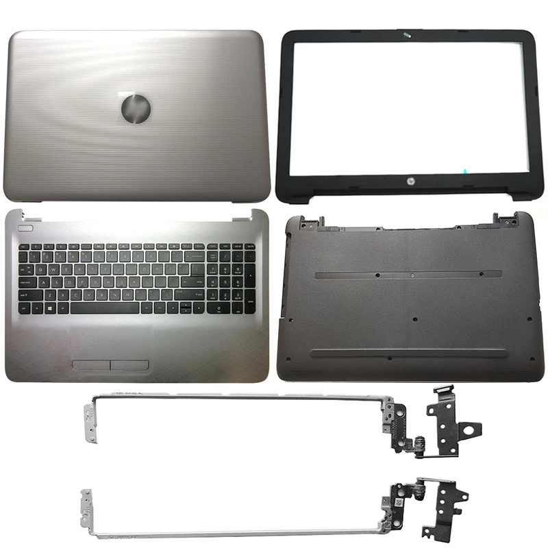 NEW Laptop LCD Back Cover/Front Bezel/Hinges/Palmrest/Bottom Case For HP 15-AY 15-BA 15-BD Series 859511-001 Black 855027-001
