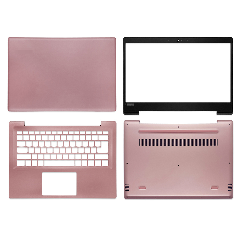 Nuevo para Lenovo iDeApad 320s-14 320s-14ikb 320s-14isk LCD Cubierta trasera / delantera Bisel / PalmRest / Funda de fondo Cubierta de alojamiento Pink