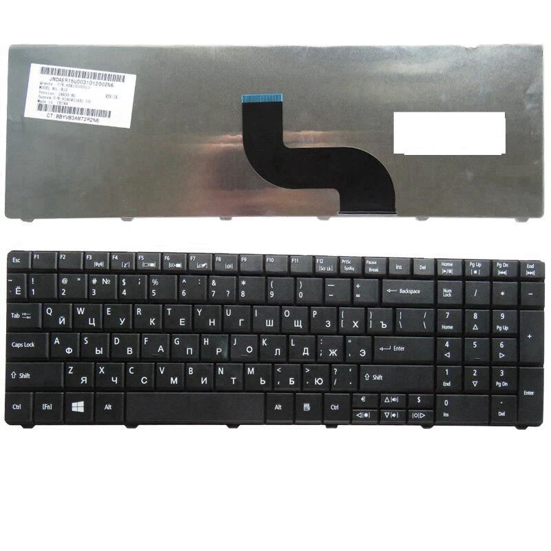 Tastiera per laptop New RU per Acer Aspire E1-571G E1-531 E1-531G E1 521 531 571 E1-521 E1-571 E1-521G Nero Russo