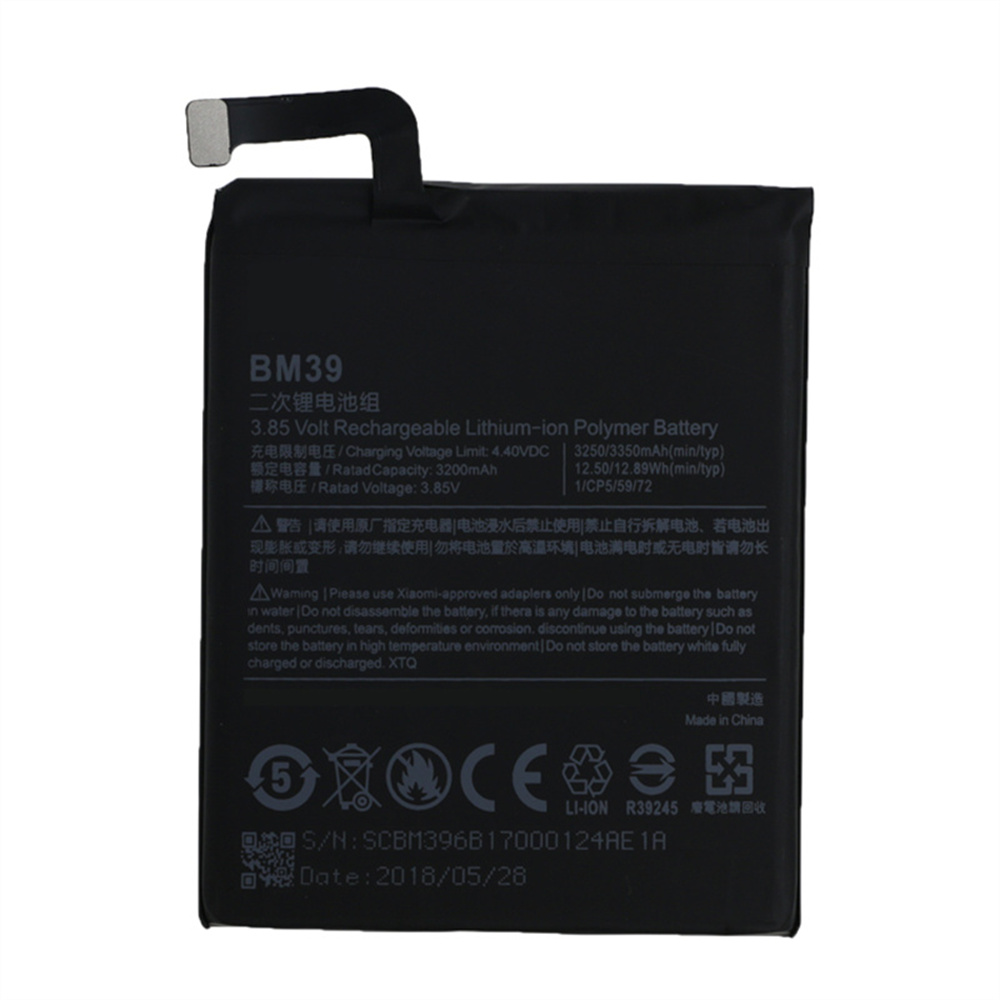Prix usine en gros 3250MAH BM39 Batterie de téléphone portable pour Xiaomi MI 6