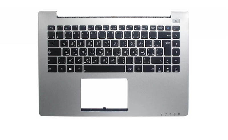 Новый Palmrst для Asus S400 S400C S400CA Ноутбук C Крышка с клавиатурой BEZEL Вершина корза Серебро