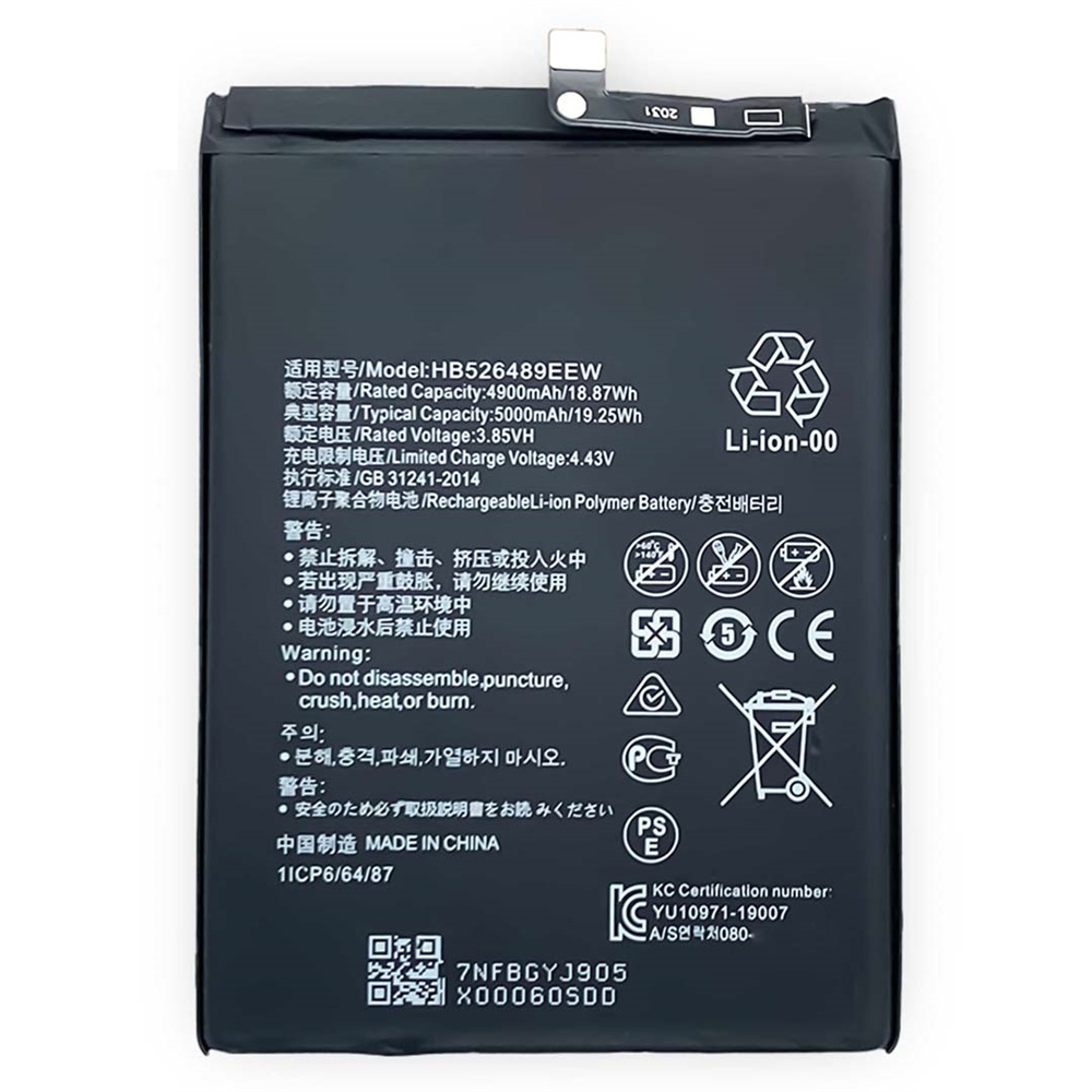Substituição para Huawei Y6P 2020 HB526489EEW Bateria Li-ion 5000mAh