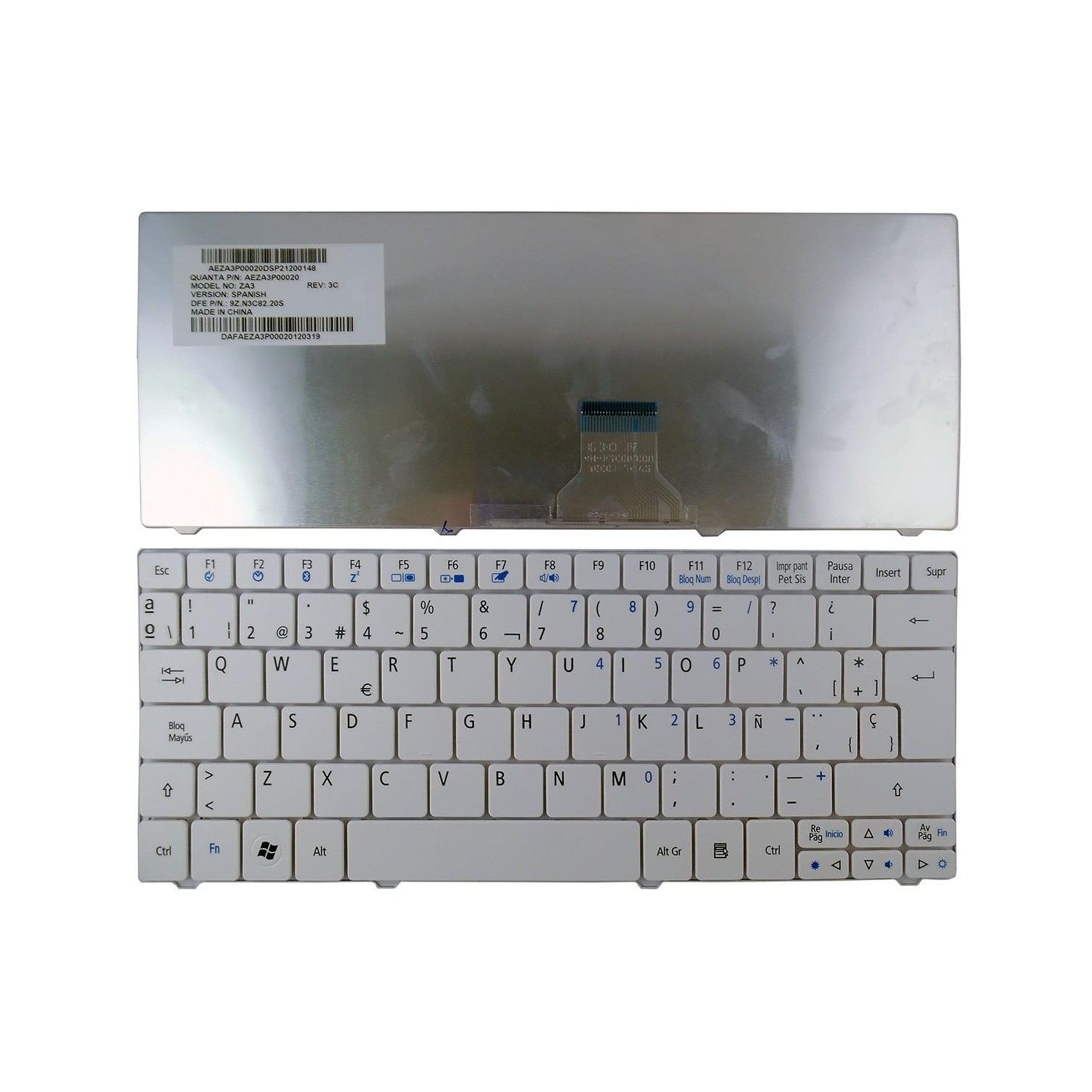 Клавиатура ноутбука SP для Acer 721 721H 722 722H 751 751H 753 753H белый