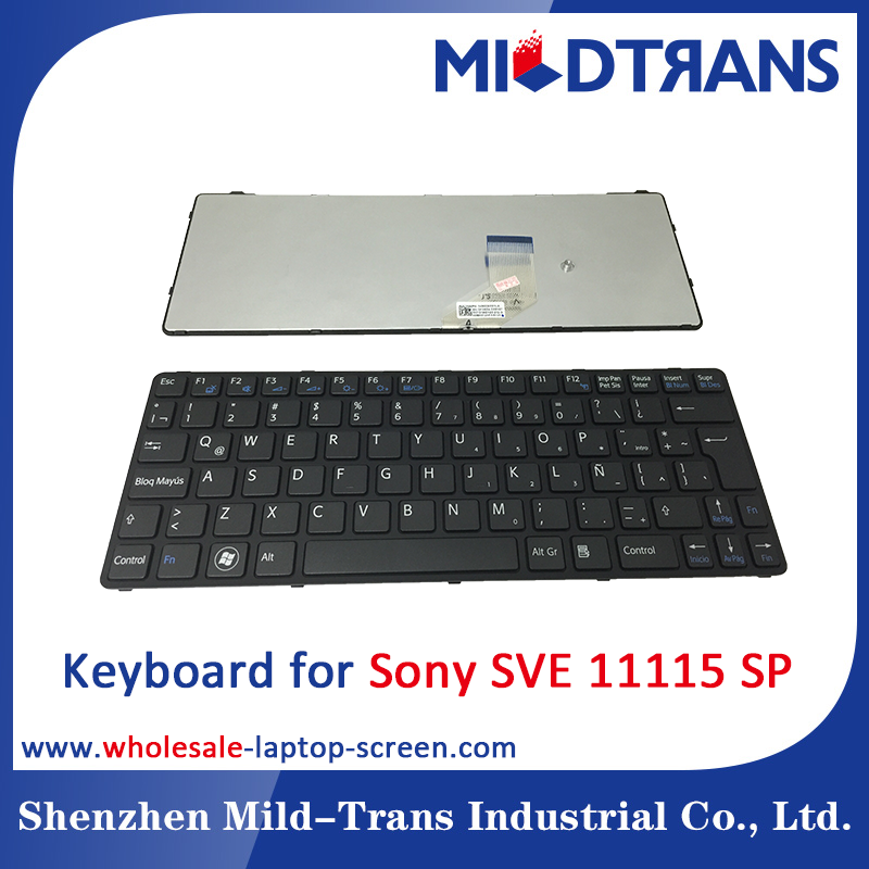 Teclado del ordenador portátil del SP para SONY SVE 11115