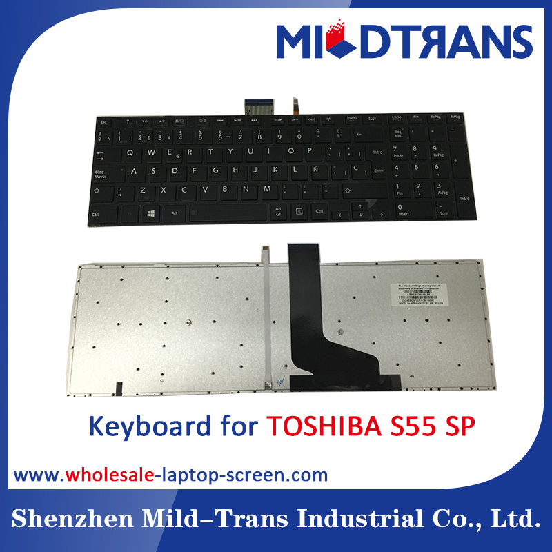 Teclado do portátil de SP para Toshiba S55