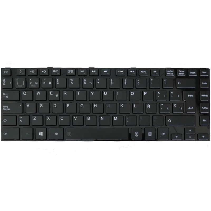 Spanische Tastatur für Toshiba Satellite L800 L800D L805 L830 L835 L840 L845 P840 P845 C800 C840 C845 M800 M805 SP schwarz