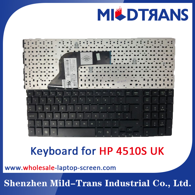 Teclado do portátil do Reino Unido para o HP 4510S