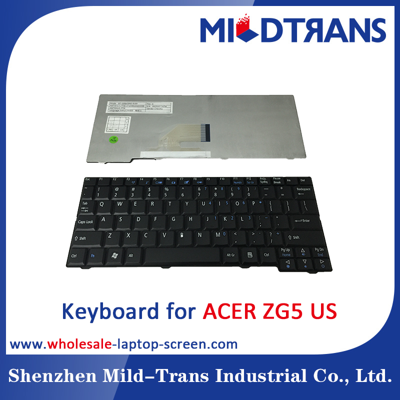 ACER ZG5를 위한 미국 휴대용 퍼스널 컴퓨터 키보드