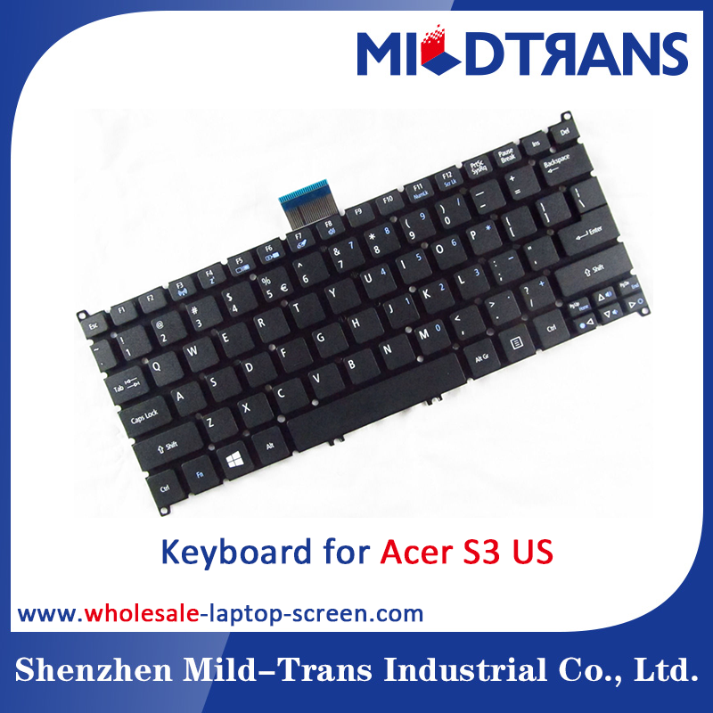 US-Laptop-Tastatur für Acer S3