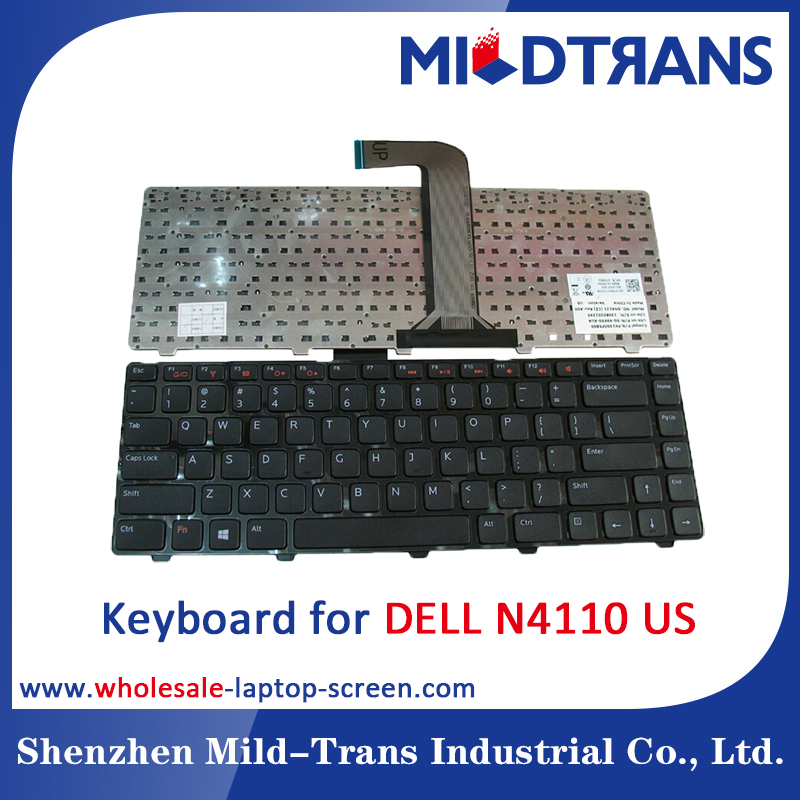 Dell N4110 için ABD Laptop klavye