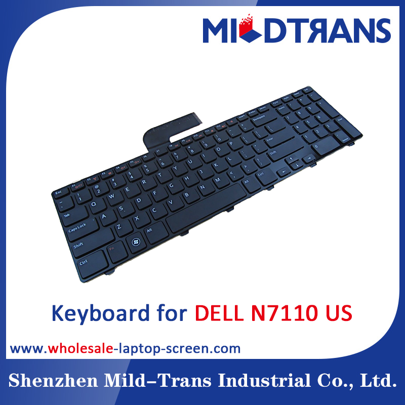 Dell N7110 için ABD Laptop klavye