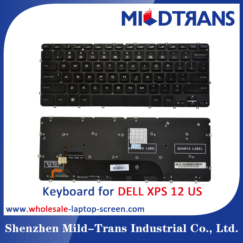 美国笔记本电脑键盘用于戴尔 XPS 12