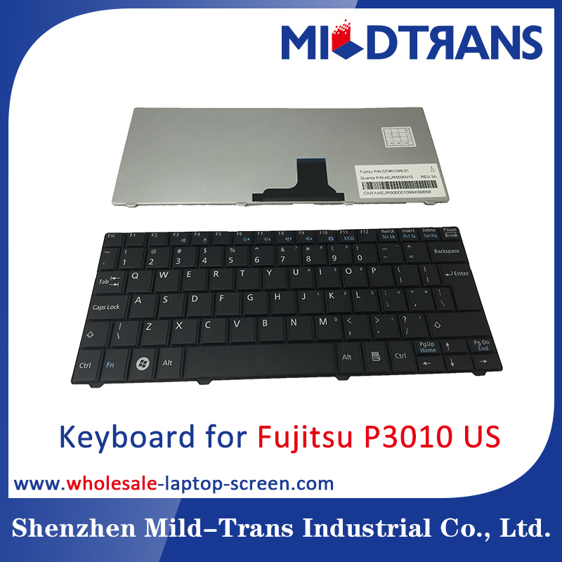 Teclado del ordenador portátil de los e.e.u.u. para Fujitsu P3010