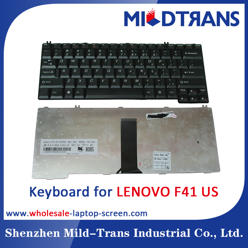 Teclado del ordenador portátil de los e.e.u.u. para Lenovo F41