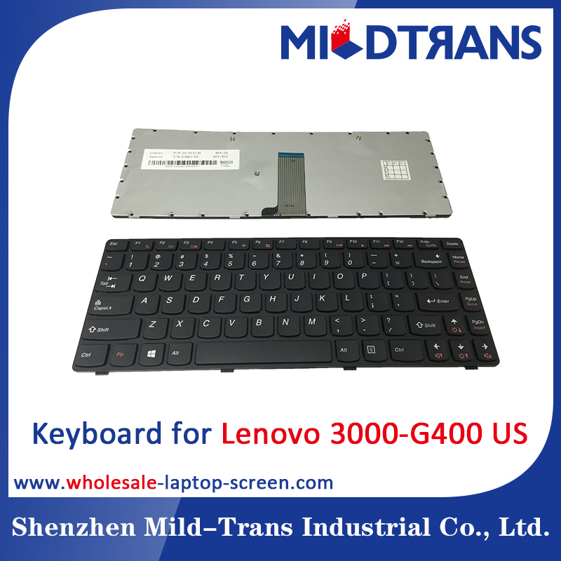 Teclado do portátil dos e.u. para Lenovo 3000-G400