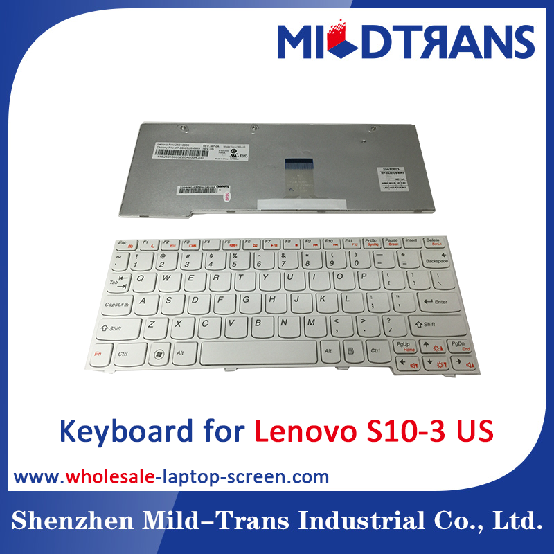 Clavier d'ordinateur portatif des USA pour Lenovo S10-3
