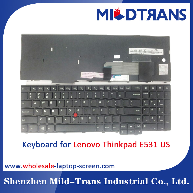 Teclado del ordenador portátil de los e.e.u.u. para Lenovo ThinkPad E531