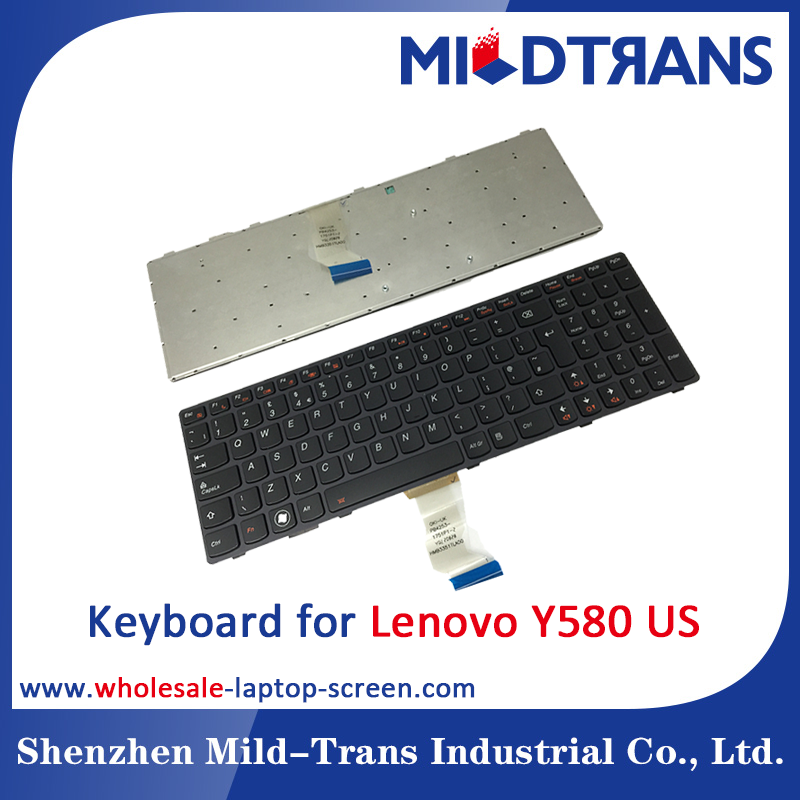 Clavier d'ordinateur portatif des USA pour Lenovo Y580