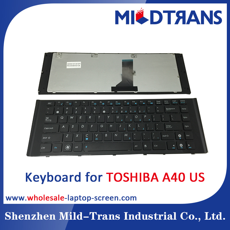 Teclado do portátil dos e.u. para Toshiba A40