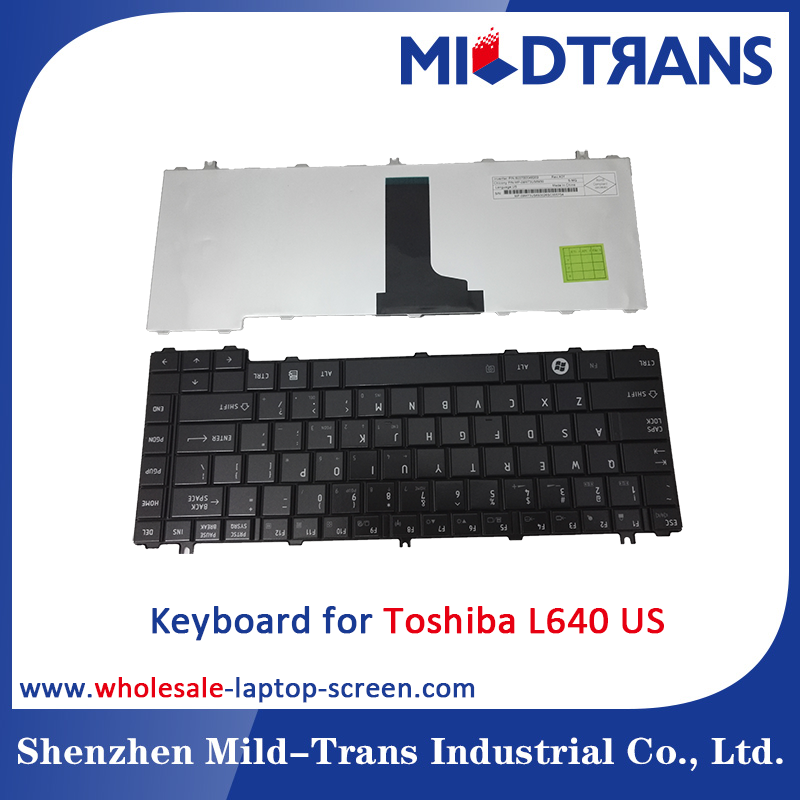 Clavier d'ordinateur portatif des USA pour Toshiba L640