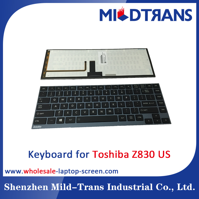 Teclado do portátil dos e.u. para Toshiba Z830