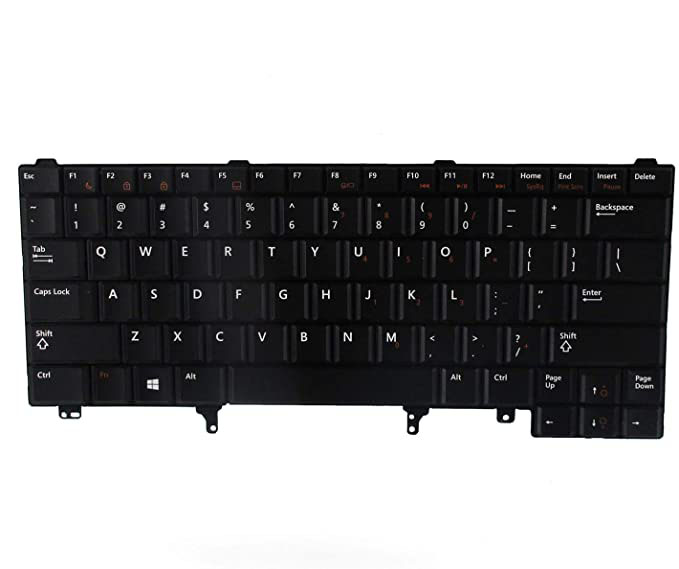 لوحة مفاتيح تخطيط الولايات المتحدة دون الخلفية ل Dell Latitude E5420 E5430 E6220 E6320 E6330 E6420 E6430 E6440 Series Laptop Black