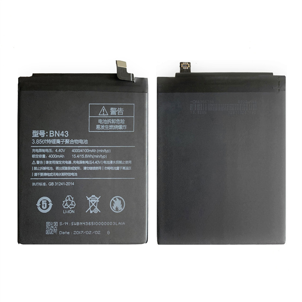 Batterie en gros pour Xiaomi Redmi Note 4x BN43 4100MAH 4.4V Remplacement de la batterie