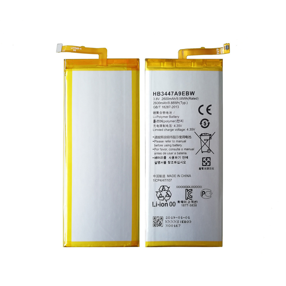 Commercio all'ingrosso per la batteria Huawei P8 2600mAh Nuova sostituzione della batteria B3447A9EBW 3.8V Batteria
