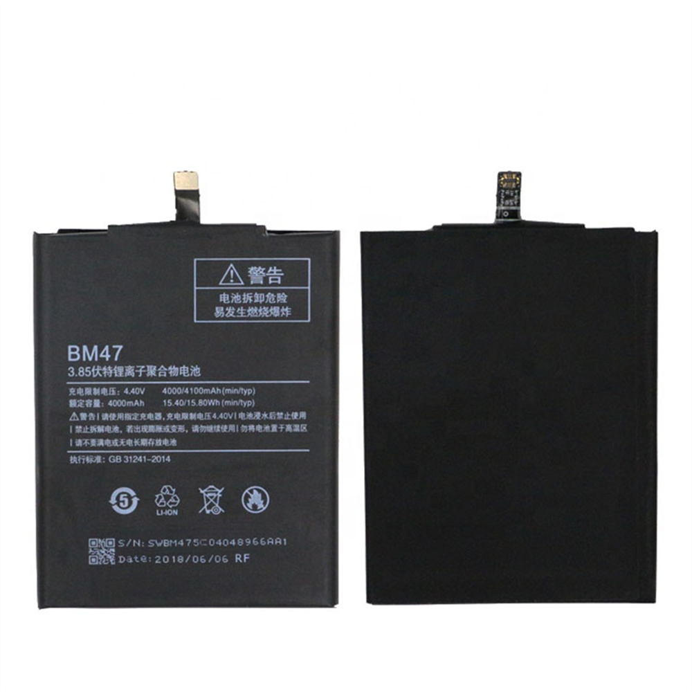 Vente en gros pour Xiaomi Redmi 3s Remplacement de la batterie BM47 4100 MAH 3.85V Batterie