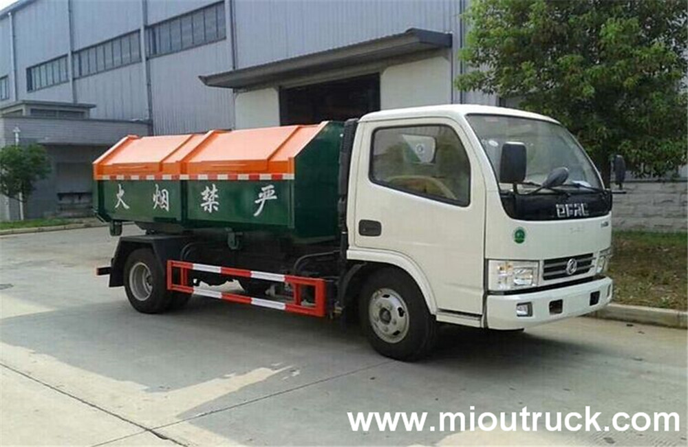 Dongfeng 4*2 Detachable Container Garbage Truck,garbage truck for hot sale