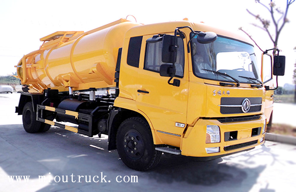 Dongfeng Tianjin XZL5165GXW4 4 * 2 7.5ton camión de succión de aguas residuales