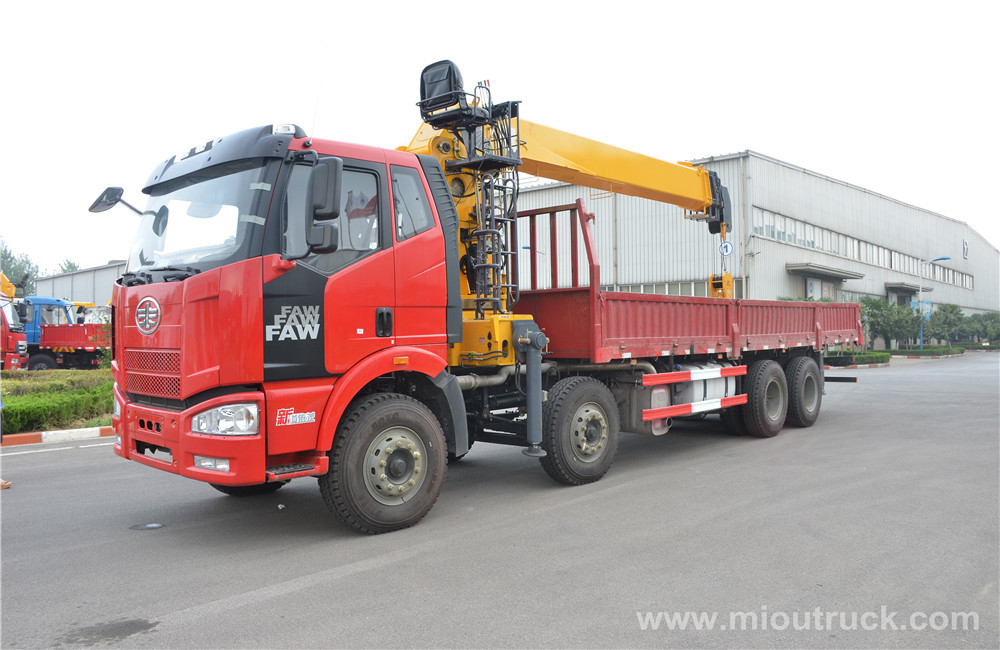 FAW 8 X 4 16 톤 트럭 탑재 된 크레인 중국 업체 좋은 품질 판매