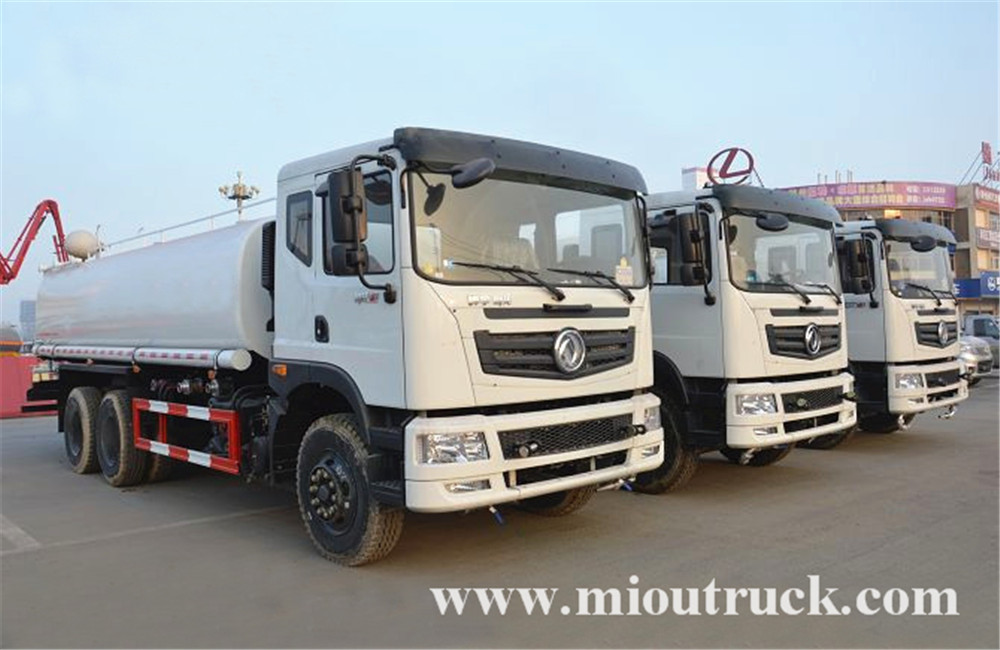 capacidade de volume do DongFeng 6 x 4 água caminhão 20 m ³