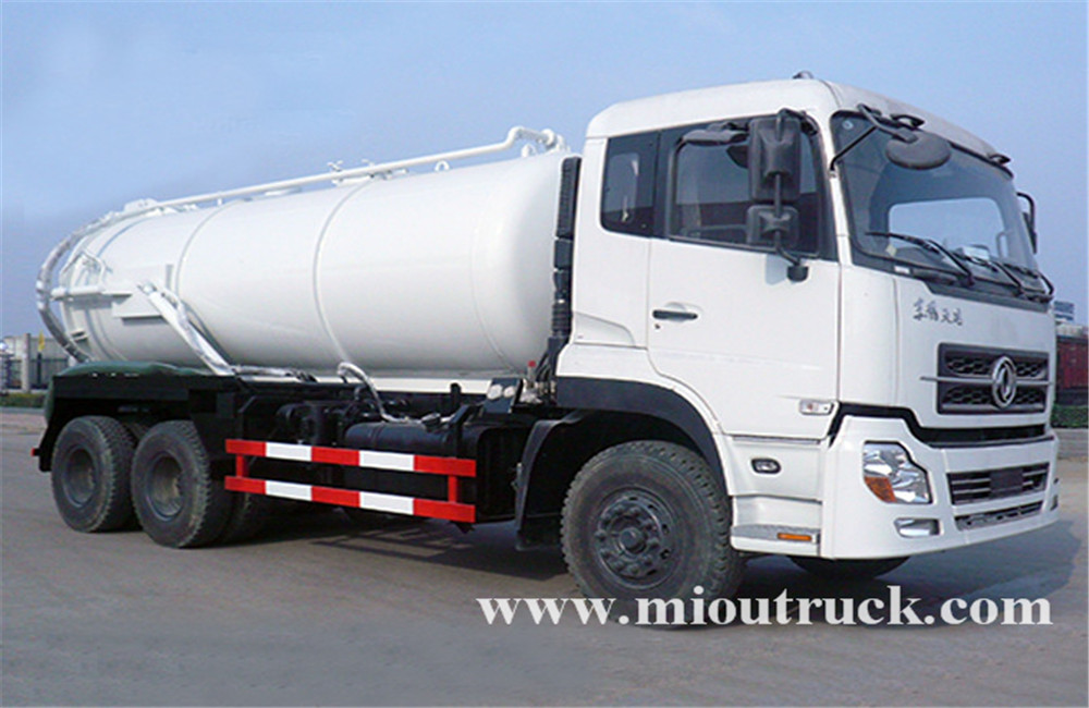 Dongfeng kinland 6 x 4 memandu jenis 16 m³ jumlah kapasiti air kumbahan sedut lori untuk dijual