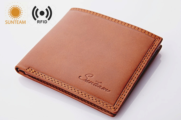 High quality Leather wallet Manufacturer，china factory rfid pu leather wallet for men ， china rfid men's wallet suppliers