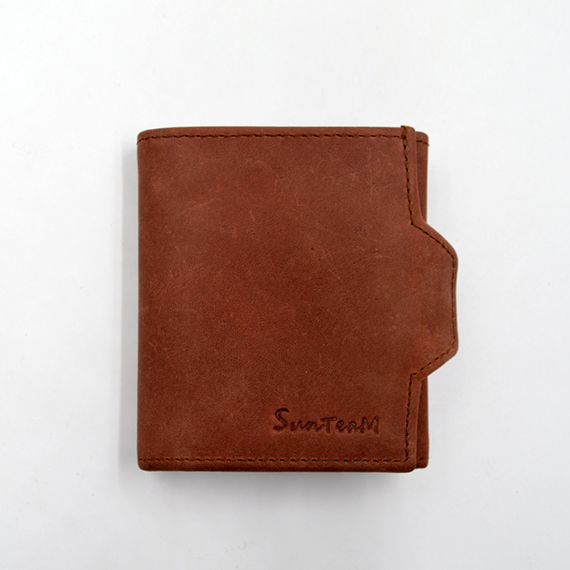 Herren schlanker Brieftaschen -Bifold -Kreditkartenhalter für Männer -Top -Getreide Leder Brieftasche für Männer
