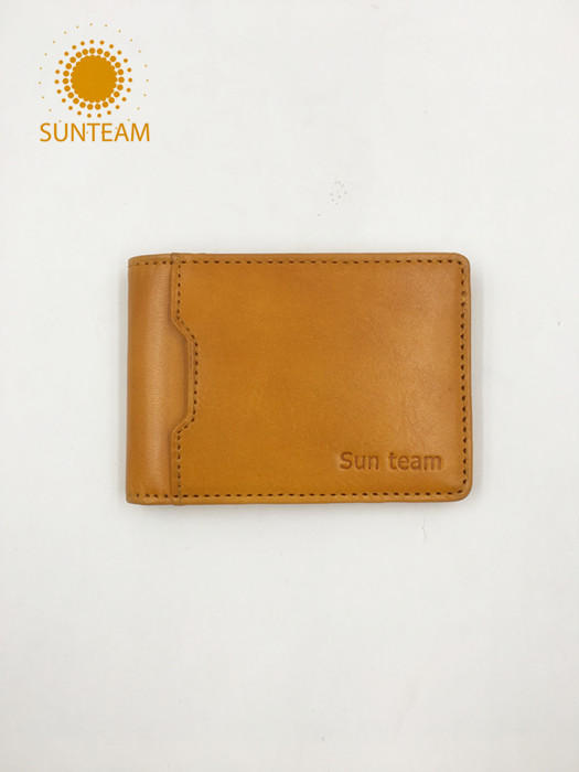 Portfel skórzany z klipsem, chiński portfel ze skóry, najnowszy design z prawdziwego skórzanego portfela