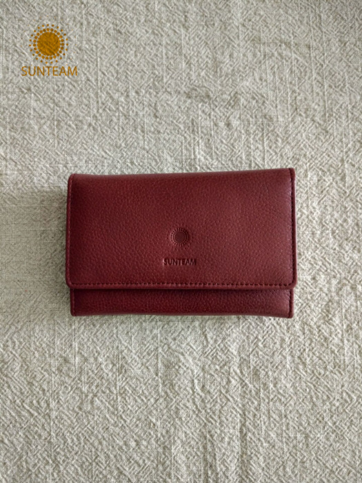 Sun Team Bifold Wallet Factory, OEM RFID Card Stack Wallet Supplier, Sun Team Leather Pouch