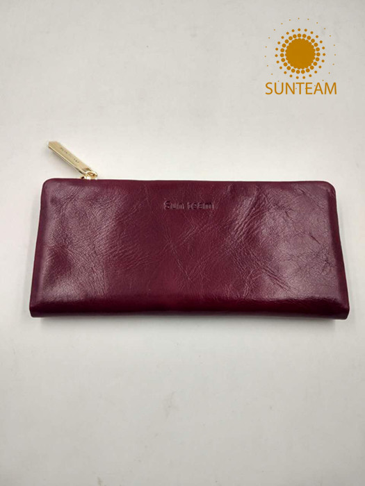 Zipper Around Woman Wallet Supplier, Italy Leather Wallet Manufacturer, Genuine Woman Leather Bag Factory